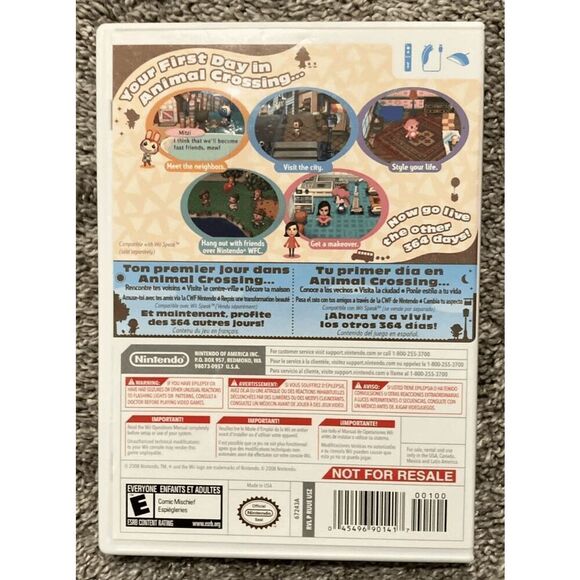 Animal Crossing: City Folk (Nintendo Wii, 2008) Complete W/ Manual CIB TESTED - Picture 3 of 8